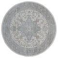 Rugs Gray Area Rug 94" x 94" x 0.31" Grey Olefin Round Rug 8266 HomeRoots