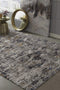 Rugs Gray Rug - 106" X 158" X 0.'25" Grey Polyester Rug HomeRoots