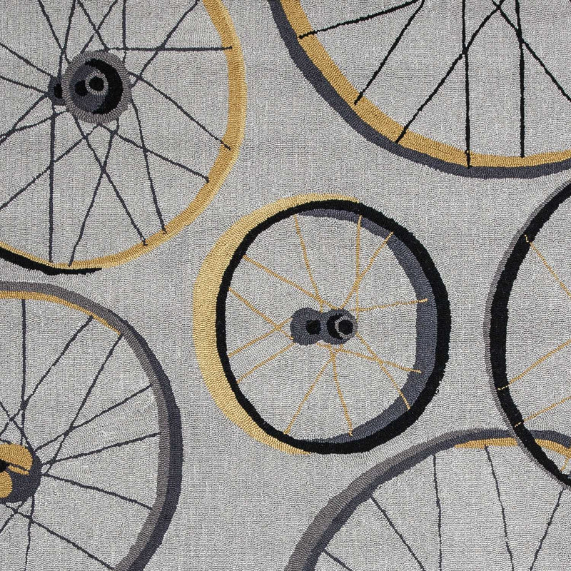 Rugs Gray Rug - 20" x 30" Polyester Grey Area Rug HomeRoots