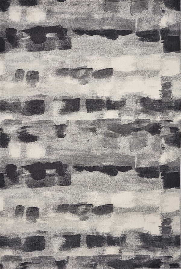 Rugs Gray Rug 3'3" x 4'11" Polypropylene Grey Area Rug 3638 HomeRoots