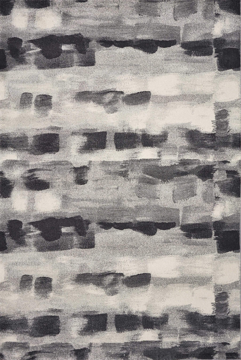Rugs Gray Rug 3'3" x 4'11" Polypropylene Grey Area Rug 3638 HomeRoots