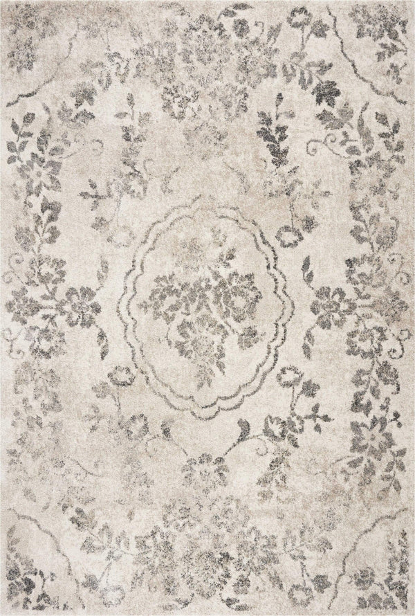 Rugs Gray Rug 3'3" x 4'11" Polypropylene Grey Area Rug 3865 HomeRoots