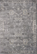 Rugs Gray Rug 3'3" x 4'11" Polypropylene Grey Area Rug 3871 HomeRoots