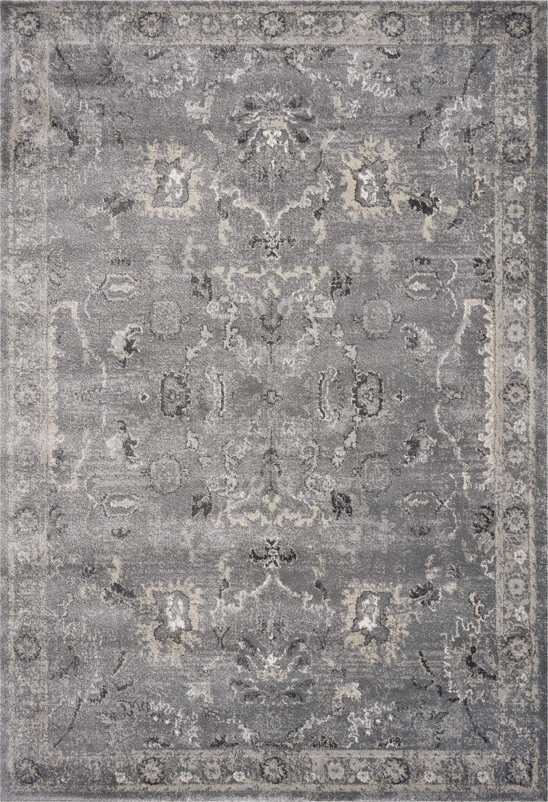 Rugs Gray Rug 3'3" x 4'11" Polypropylene Grey Area Rug 3871 HomeRoots