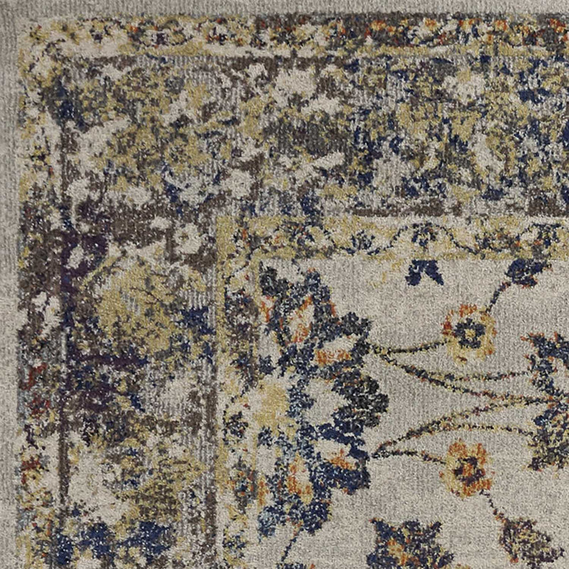 Rugs Gray Rug - 3'3"X 4'11" Polypropylene Grey Area Rug HomeRoots