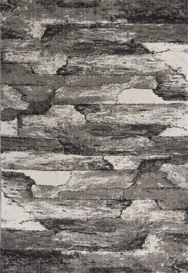 Rugs Gray Rug 3'3"X 5'3" Polypropylene Grey Area Rug 3765 HomeRoots