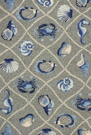 Rugs Gray Rug - 3'3" x 5'3" UV-treated Polypropylene Grey Area Rug HomeRoots