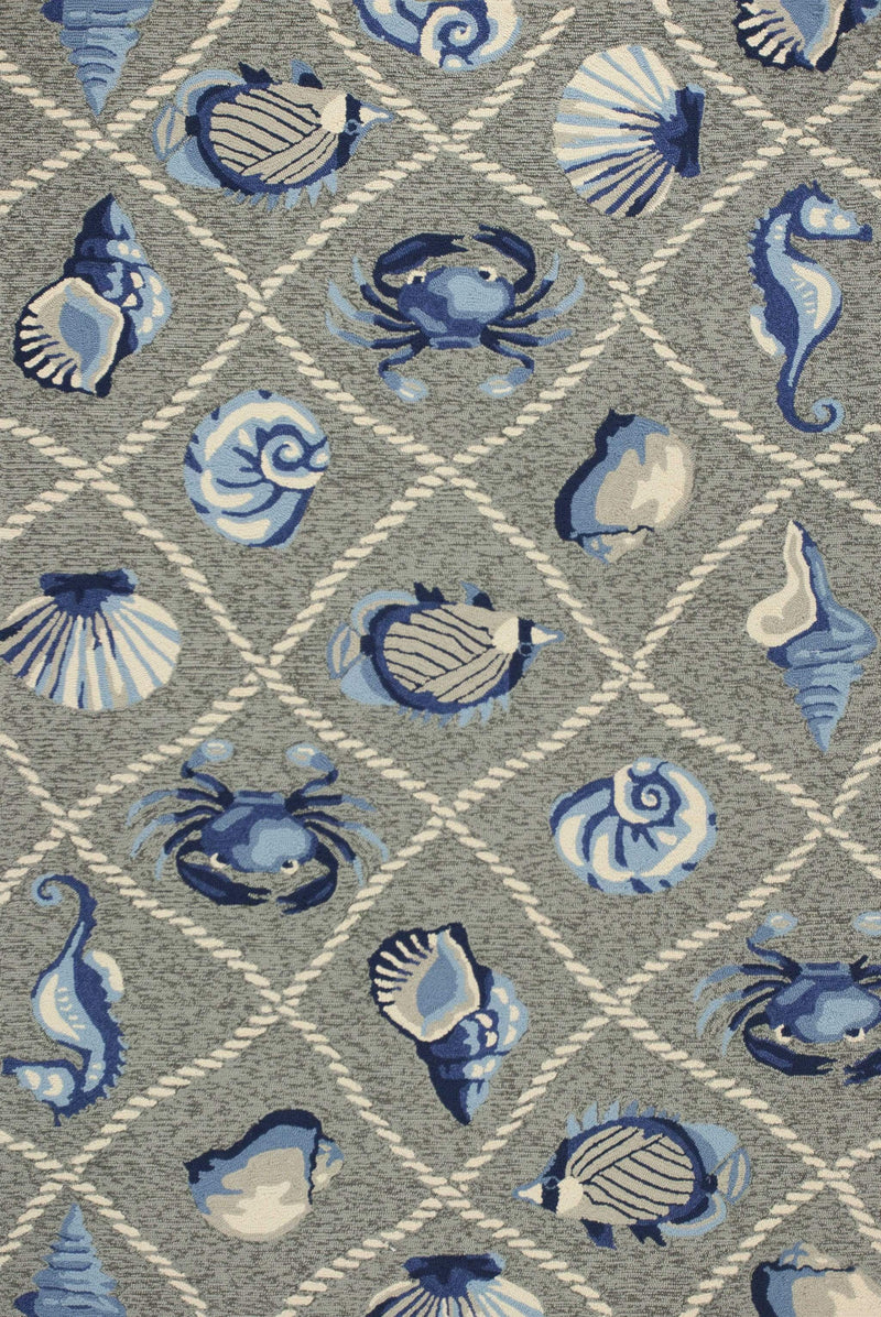 Rugs Gray Rug - 3'3" x 5'3" UV-treated Polypropylene Grey Area Rug HomeRoots