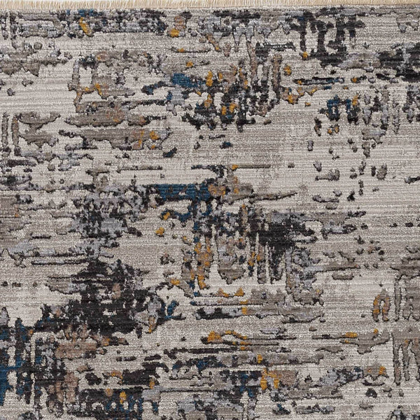 Rugs Gray Rug - 47" X 65" X 0.'25" Grey Polyester Rug HomeRoots