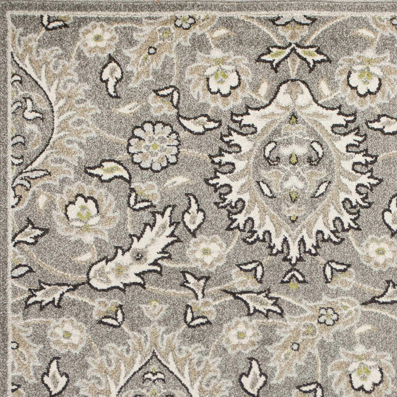 Rugs Gray Rug - 6'7" x 9'6" UV-treated Polypropylene Grey Area Rug HomeRoots