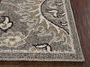 Rugs Gray Rug - 6'7" x 9'6" UV-treated Polypropylene Grey Area Rug HomeRoots