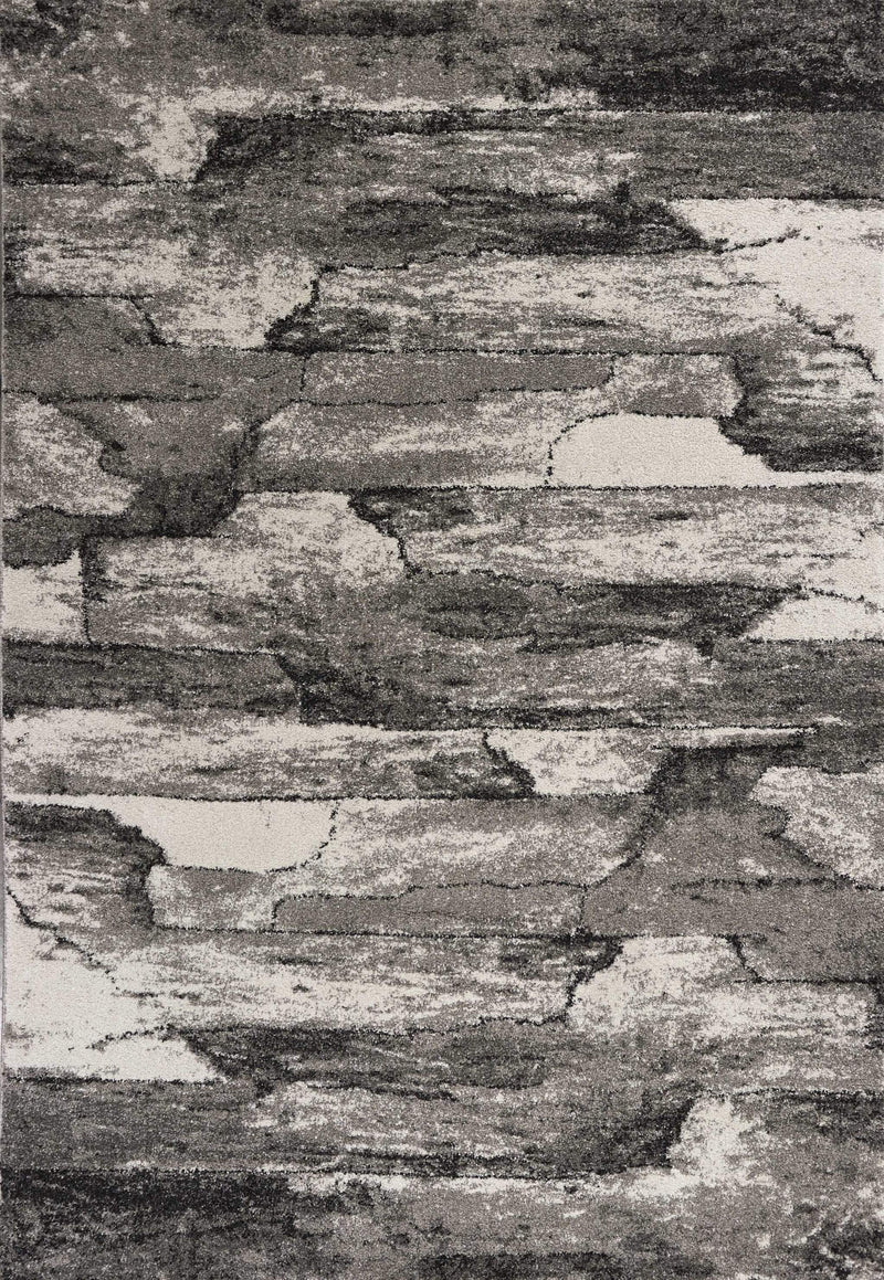 Rugs Gray Rug 7'10"X 10'10" Polypropylene Grey Area Rug 9939 HomeRoots