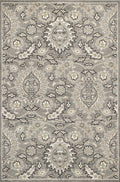 Rugs Gray Rug - 7'7" x 10'10" UV-treated Polypropylene Grey Area Rug HomeRoots