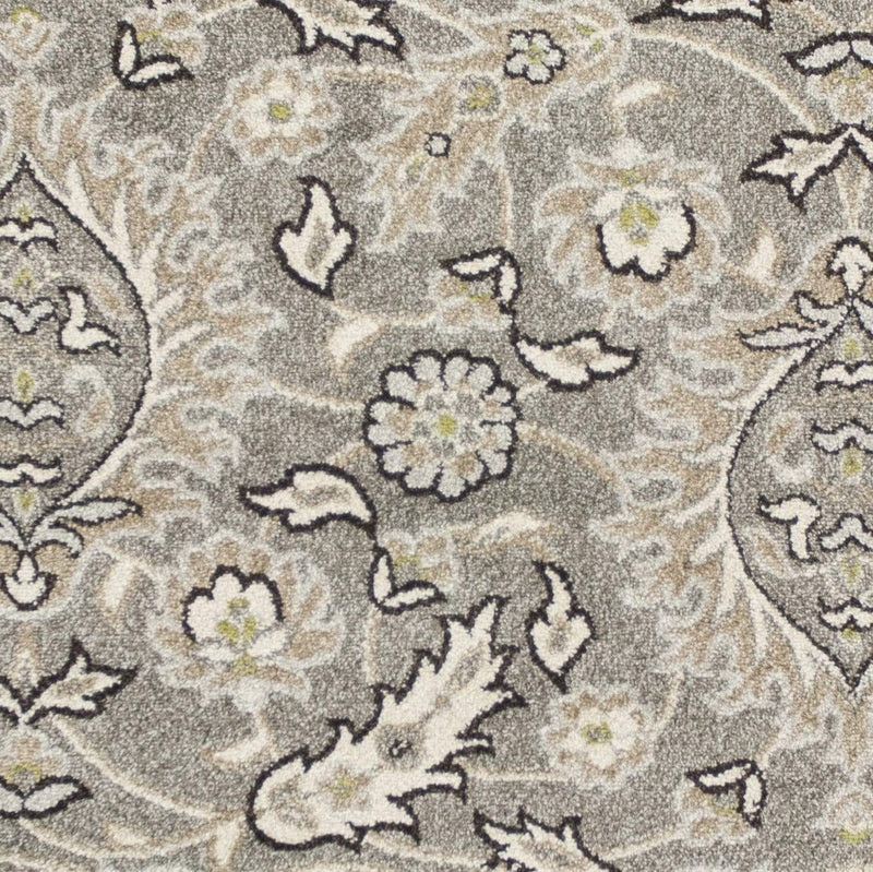Rugs Gray Rug - 7'7" x 10'10" UV-treated Polypropylene Grey Area Rug HomeRoots