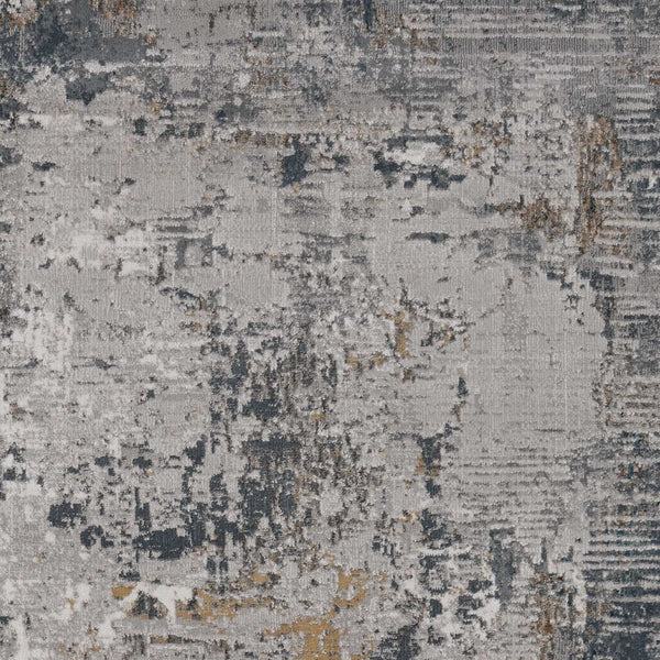 Rugs Gray Rug - 79" X 114" X 0.'25" Grey Polypropylene & Polyester Rug HomeRoots