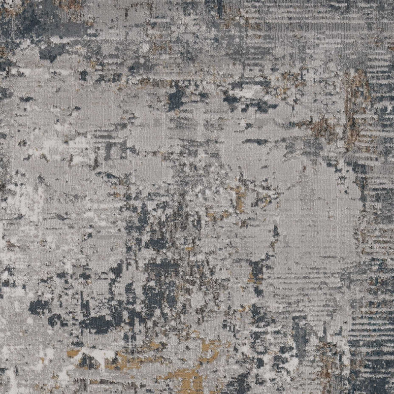 Rugs Gray Rug - 79" X 114" X 0.'25" Grey Polypropylene & Polyester Rug HomeRoots