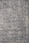 Rugs Gray Rug 8'10" x 13' Polypropylene Grey Area Rug 270 HomeRoots