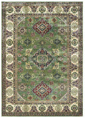 Rugs Green Area Rugs - 120" x 168" x 0.13" Green Viscose Oversize Rug HomeRoots