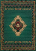 Rugs Green Area Rugs - 22" x 36" x 0.3" LT Green Polypropylene Accent Rug HomeRoots