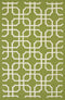 Rugs Green Area Rugs 22" x 36" x 0.47" Apple Green Olefin Accent Rug 6855 HomeRoots