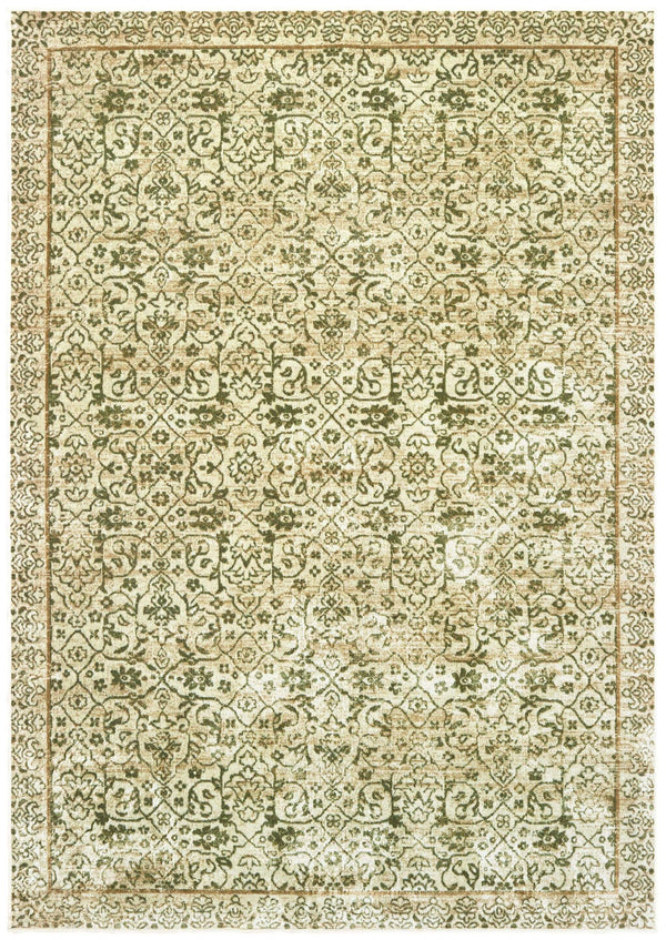 Rugs Green Area Rugs - 23" x 39" x 0.13" Green Viscose Accent Rug HomeRoots