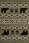 Rugs Green Area Rugs 63" x 86" x 0.4" Green Polypropylene Area Rug 1894 HomeRoots