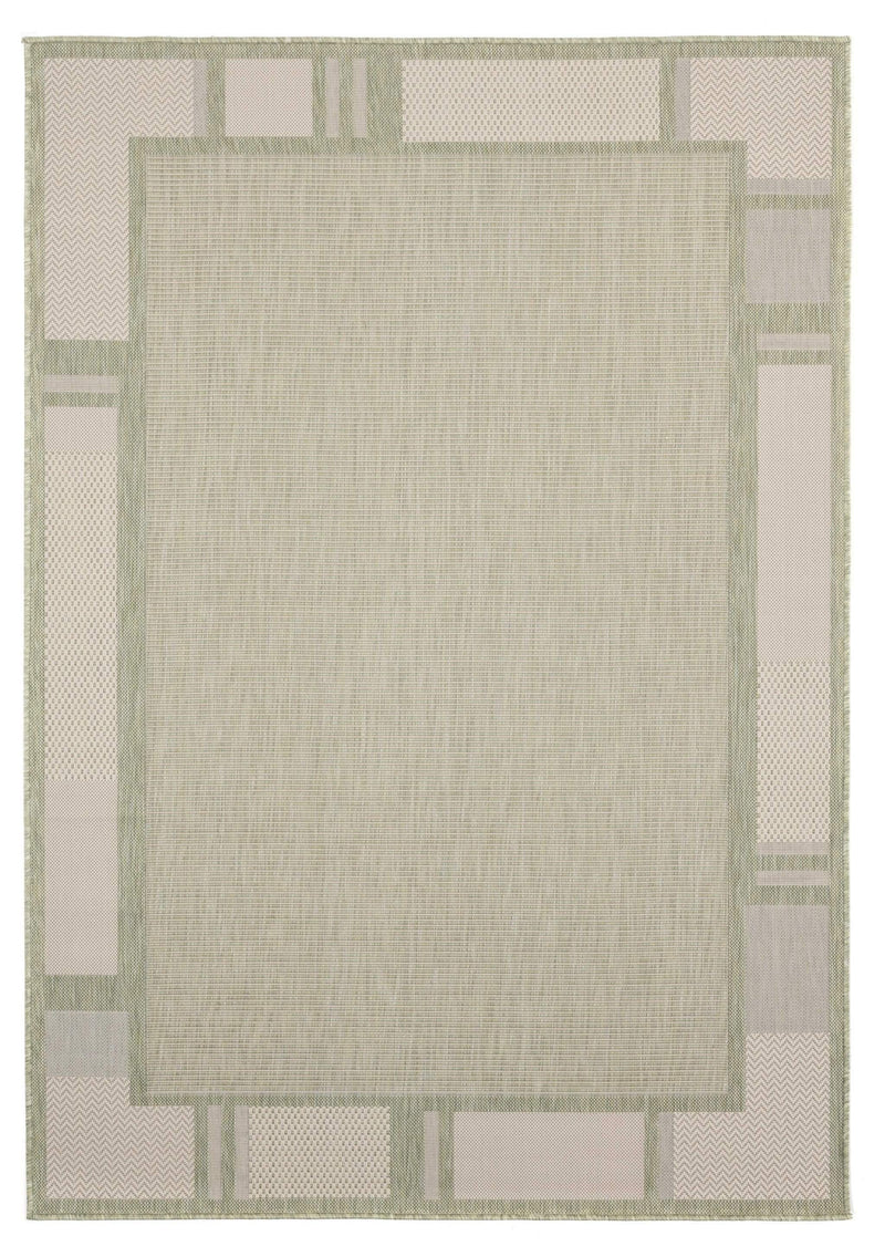 Rugs Green Area Rugs 63" x 90" x 0.04" Green Polypropylene Area Rug 6941 HomeRoots