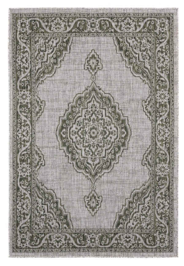 Rugs Green Area Rugs 94" x 126" x 0.04" Green Polypropylene Oversize Rug 6896 HomeRoots