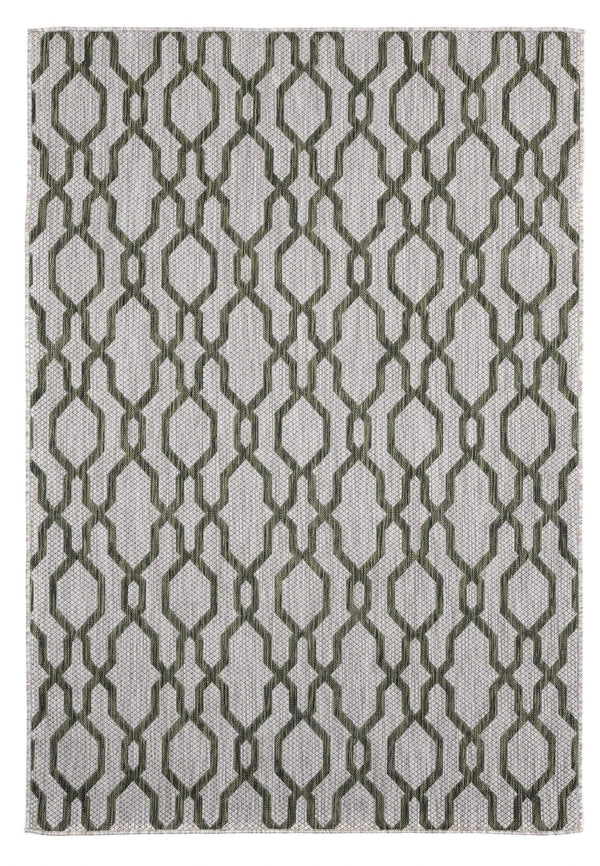 Rugs Green Area Rugs 94" x 126" x 0.04" Green Polypropylene Oversize Rug 6906 HomeRoots