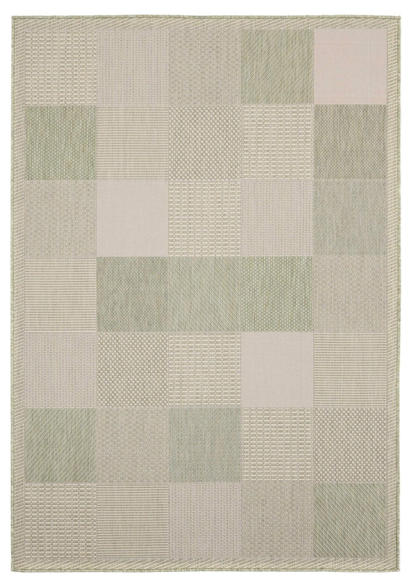 Rugs Green Area Rugs 94" x 126" x 0.04" Green Polypropylene Oversize Rug 6934 HomeRoots