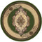 Rugs Green Area Rugs - 94" x 94" x 0.53" Green Olefin/Polypropylene Round Rug HomeRoots