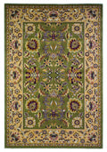 Rugs Green Rug - 2'3" x 3'3" Polypropylene Green/Taupe Area Rug HomeRoots