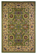 Rugs Green Rug - 2'3" x 3'3" Polypropylene Green/Taupe Area Rug HomeRoots