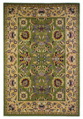 Rugs Green Rug - 5'3" x 7'7" Polypropylene Green/Taupe Area Rug HomeRoots
