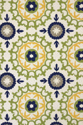Rugs Green Rug 60" x 90" x 0.47" Apple Green Olefin Area Rug 6841 HomeRoots