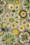 Rugs Green Rug - 60" x 90" x 0.47" Apple Green Olefin Area Rug HomeRoots