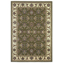 Rugs Green Rug - 7'7" Octagon Polypropylene Green/Ivory Area Rug HomeRoots