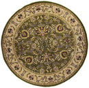 Rugs Green Rug - 7'7" Octagon Polypropylene Green/Taupe Area Rug HomeRoots
