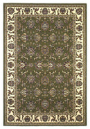 Rugs Green Rug - 9'10" X 13'2" Polypropylene Green/Ivory Area Rug HomeRoots