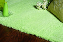 Rugs Green Rug - 9' x 13' Polyester Spearmint Green Area Rug HomeRoots