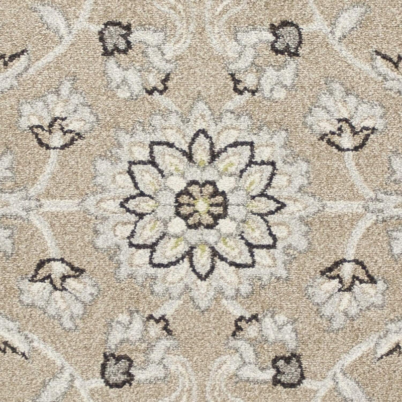 Rugs Grey Area Rug - 6'7" x 9'6" UV-treated Polypropylene Beige/Grey Area Rug HomeRoots