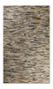 Rugs Grey Area Rug - 96" x 120" Mixed Gray Linear, Cowhide Stitched - Area Rug HomeRoots