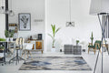 Rugs Grey Living Room Rug - 3'3" x 4'11" Polypropylene Grey/Navy Area Rug HomeRoots