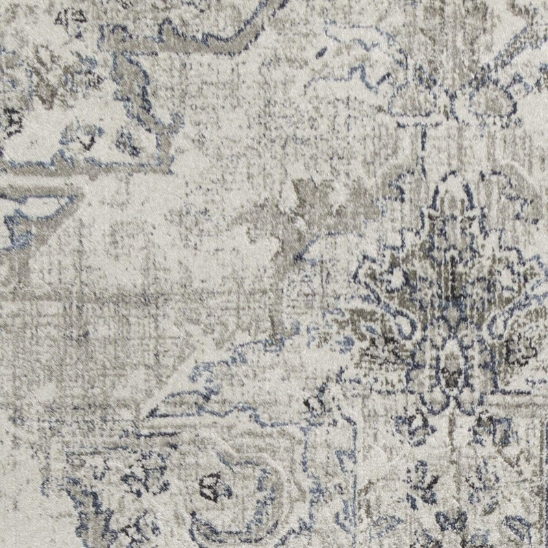 Rugs Grey Living Room Rug - 3'3" x 4'11" Polypropylene Ivory/Grey Area Rug HomeRoots