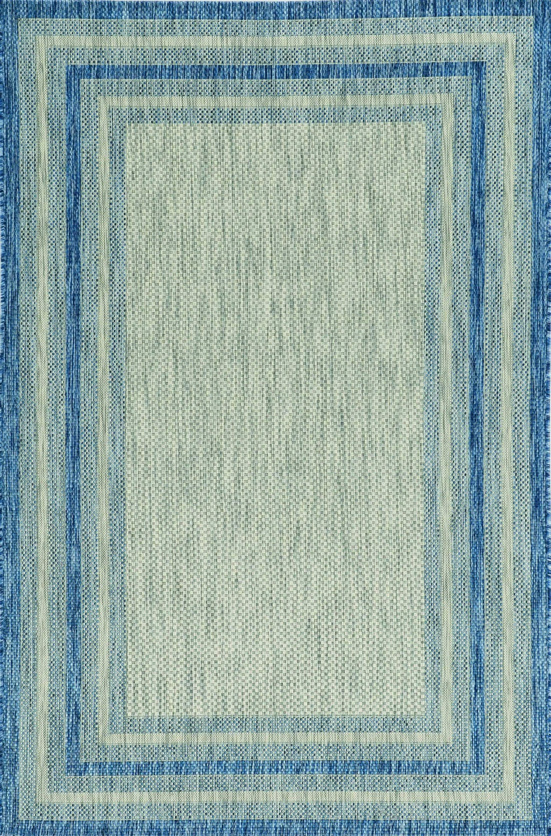 Rugs Grey Living Room Rug 3'3" x 4'11" UV-treated Polypropylene Grey/Denim Area Rug 3353 HomeRoots