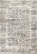 Rugs Grey Living Room Rug - 3'3" x 4'7" Polypropylene Ivory/Grey Area Rug HomeRoots