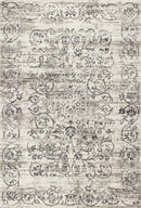 Rugs Grey Living Room Rug - 3'3" x 4'7" Polypropylene Ivory/Grey Area Rug HomeRoots