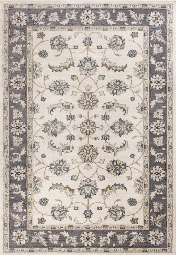 Rugs Grey Living Room Rug - 3'3" x 5'3" Polypropylene Ivory/Grey Area Rug HomeRoots