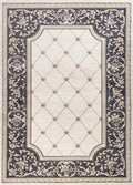 Rugs Grey Living Room Rug 5'3" x 7'7" Polypropylene Ivory/Grey Area Rug 4049 HomeRoots