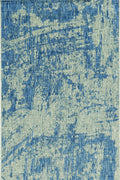Rugs Grey Living Room Rug 5'3" x 7'7" UV-treated Polypropylene Grey/Denim Area Rug 3955 HomeRoots